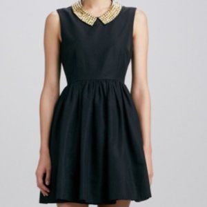 kate spade Laurence dress/blk & gold/size 6